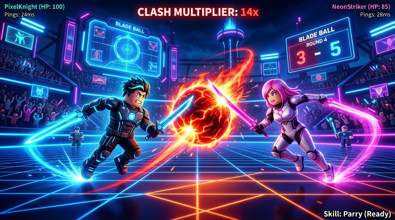 Roblox Blade Ball High Speed Clash Multiplier Deflection Arena